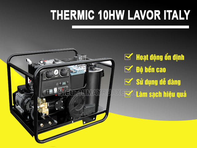 Máy bơm rửa xe áp lực cao Thermic 10HW Lavor Italy