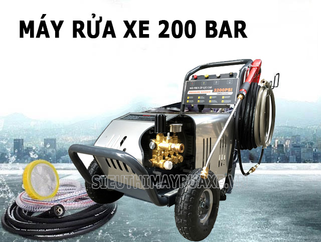 máy rửa xe 200 bar