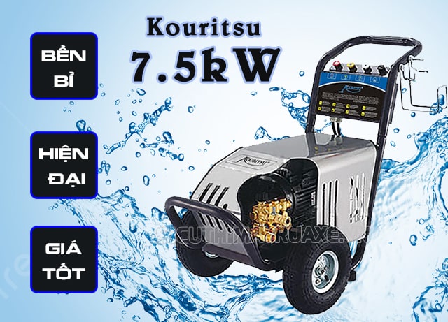 Máy rửa xe cao áp 7.5kw của thương hiệu Kouritsu
