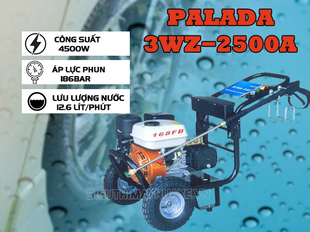 Model máy xịt rửa xe ô tô cao áp Palada 3WZ-2500A