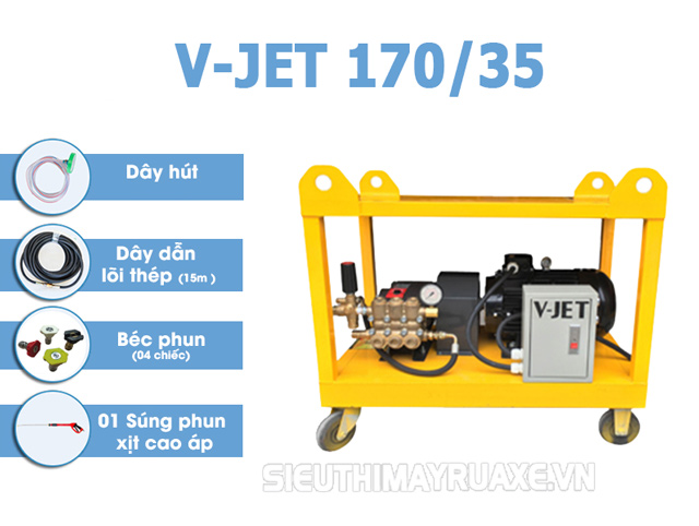 Máy xịt rửa xe cao áp chuyên dụng V-JET 170/35
