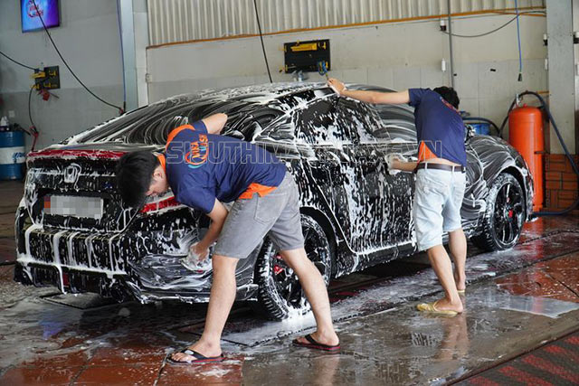 nghề rửa xe rửa xe