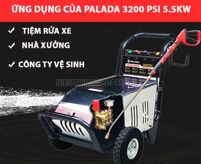 Ứng dụng của máy bơm rửa xe Palada 3200 PSI 5.5KW
